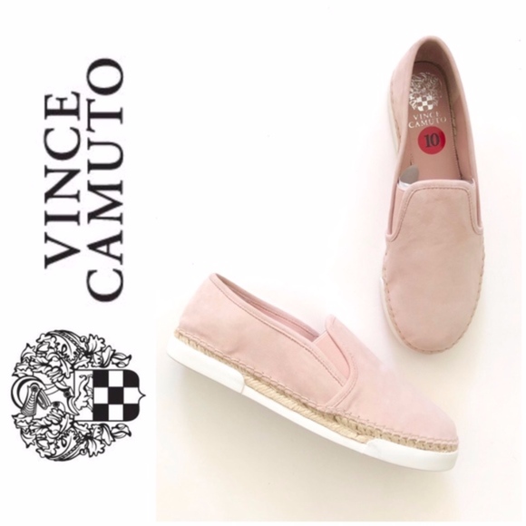 Vince Camuto Shoes - Vince Camuto Tambie Pink Espadrille Suede Loafers